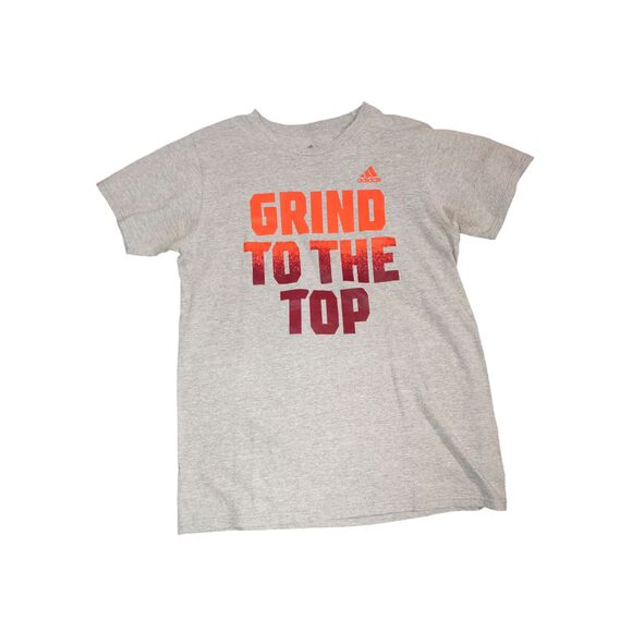 Adidas‎ Mens M Grind T-Shirt Grey Orange - Picture 1 of 4